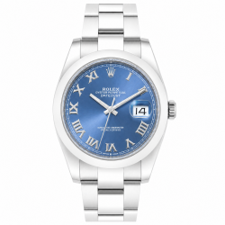 Rolex Datejust 41MM Blue Roman Dial 126300 Stainless Steel Watch